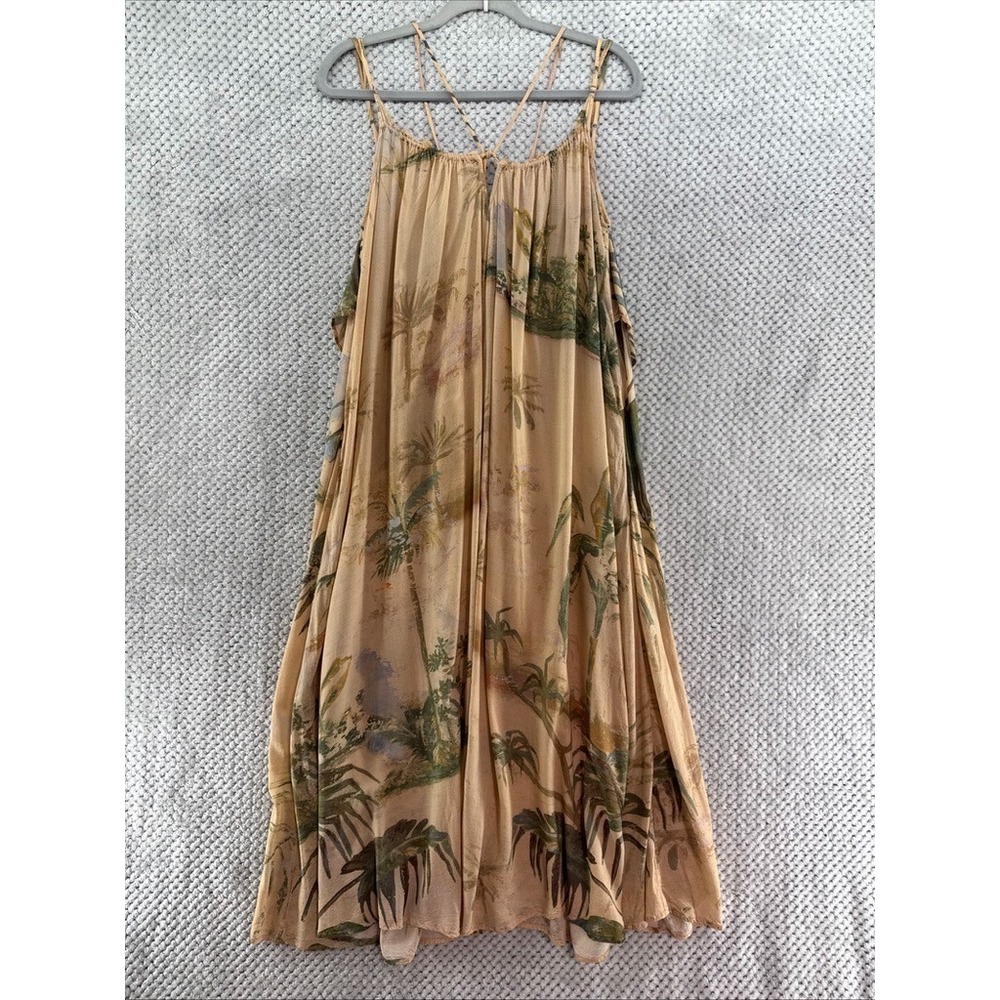 Tahnee Kelland Anthropologie Strappy Midi Dress Womens S Orange Cruise Resort